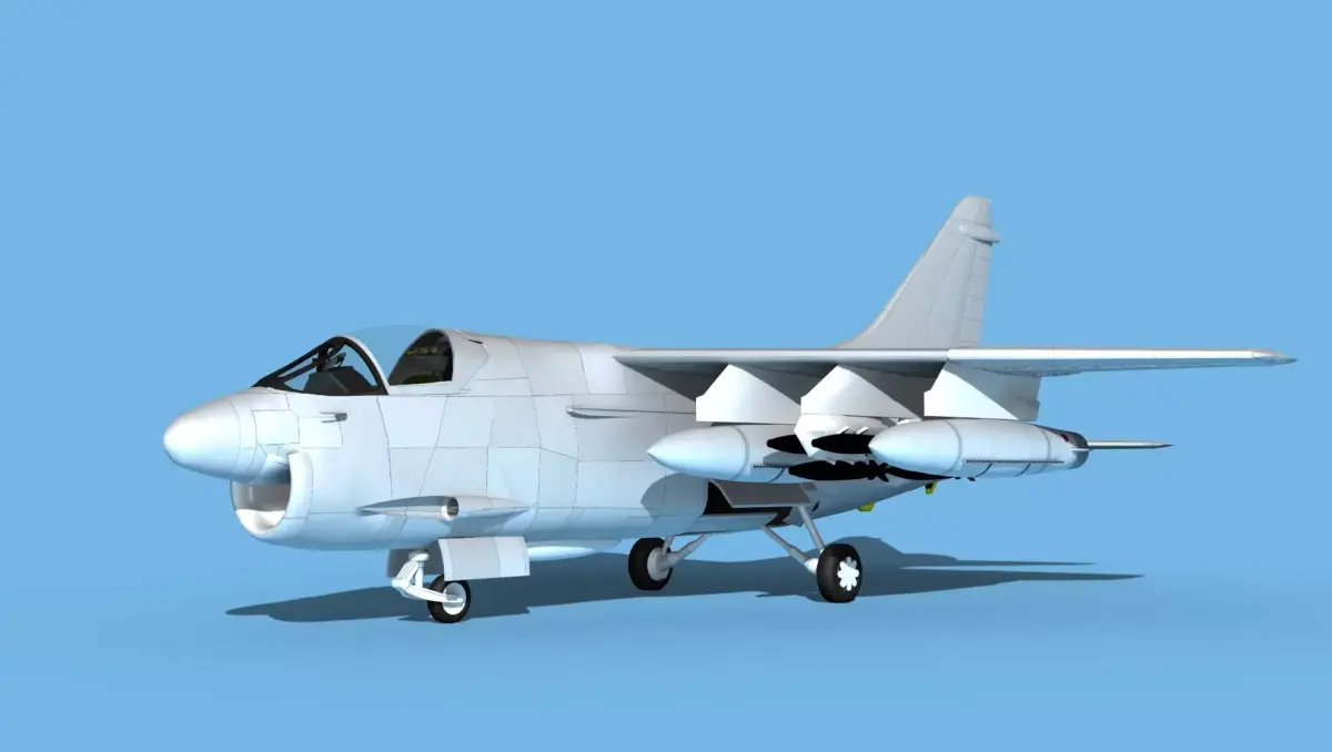 Chance Vought A-7D Corsair V016 USN 3D model