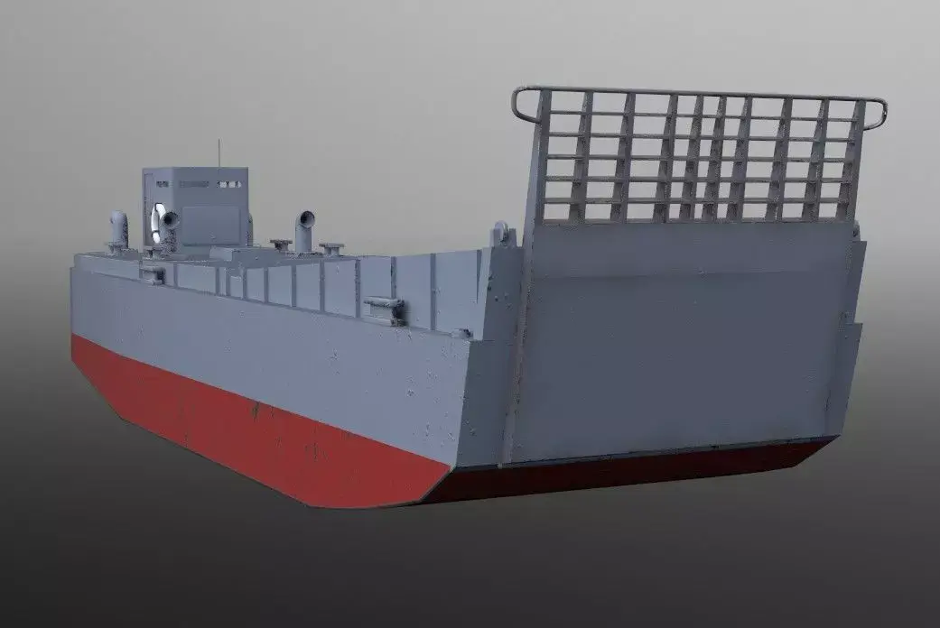 LCM-3 Landing Craft Mechanized - High Detail WWII Vessel Low-poly 3D model