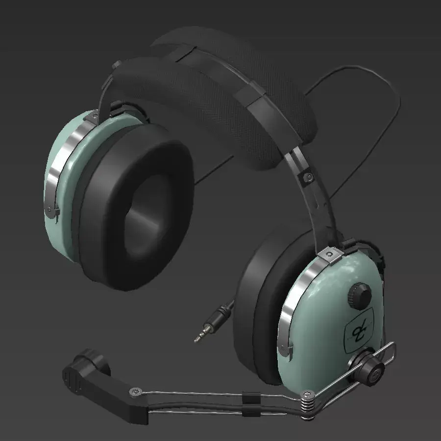 Headset Low-poly 3D model