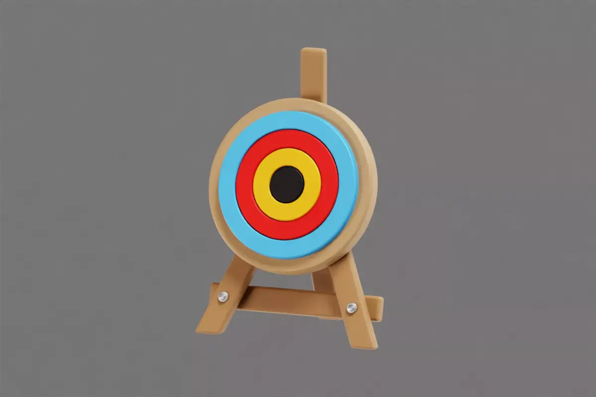 Archery Target Board Low-poly 3D model