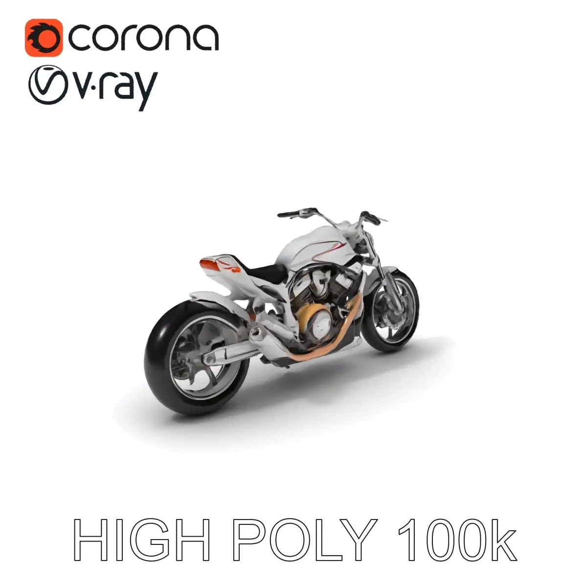 HighDetail Motorcycle Model Pack Low-poly 3D model
