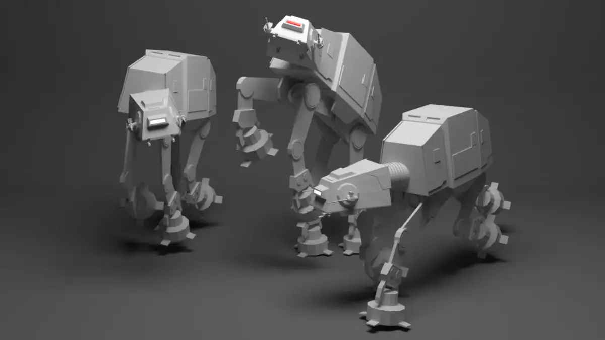 Star Wars AT-AT 3D model Low-poly 3D model
