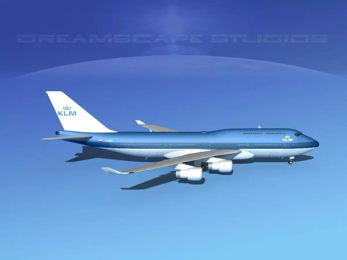 Boeing 747-400 KLM  3D model