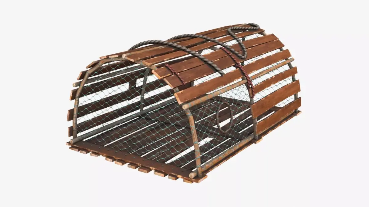 Crab Trap 01 Low-poly 3D model
