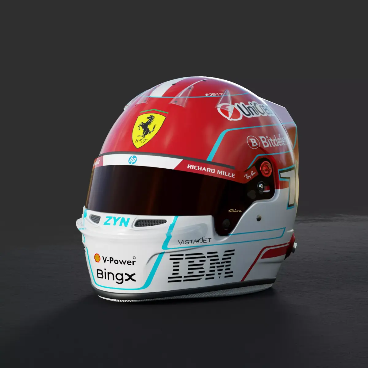 F1 Charles Leclerc Helmet 2026 3D model