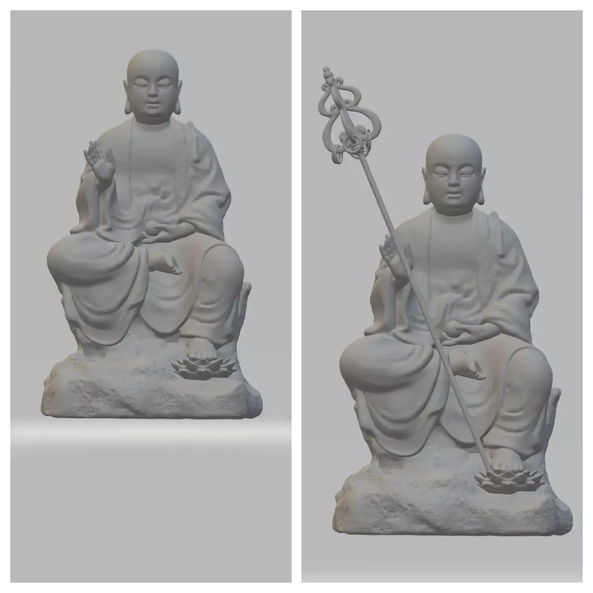 Ksitigarbha Bodhisattva Buddha Statue 3D print model get
