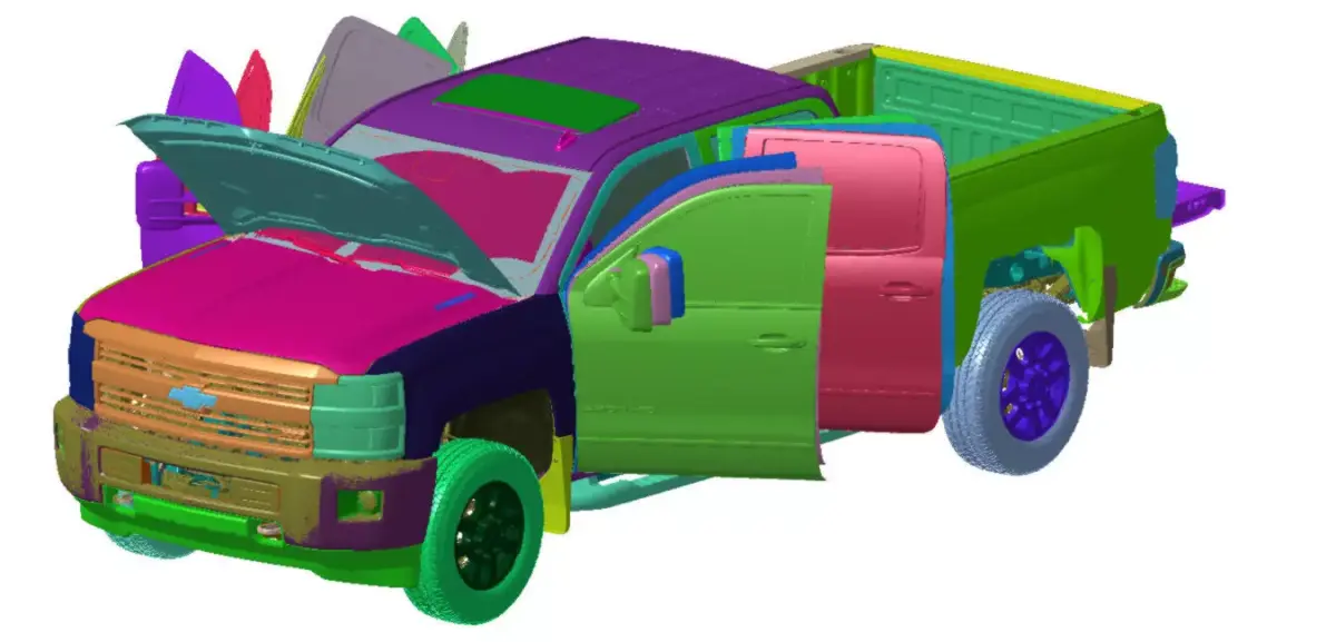 Chevrolet Silverado 2500 2015 Pickup Vehicle 3d scan data 3D model