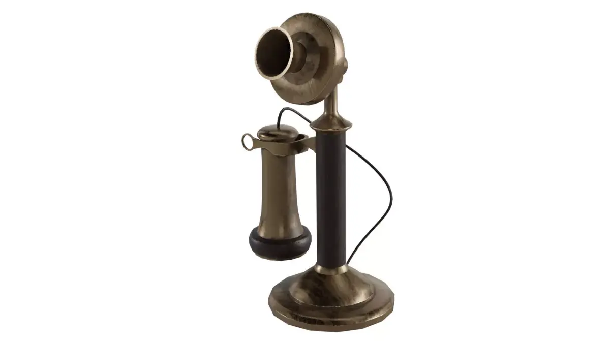Antique Phone Low-poly 3D model