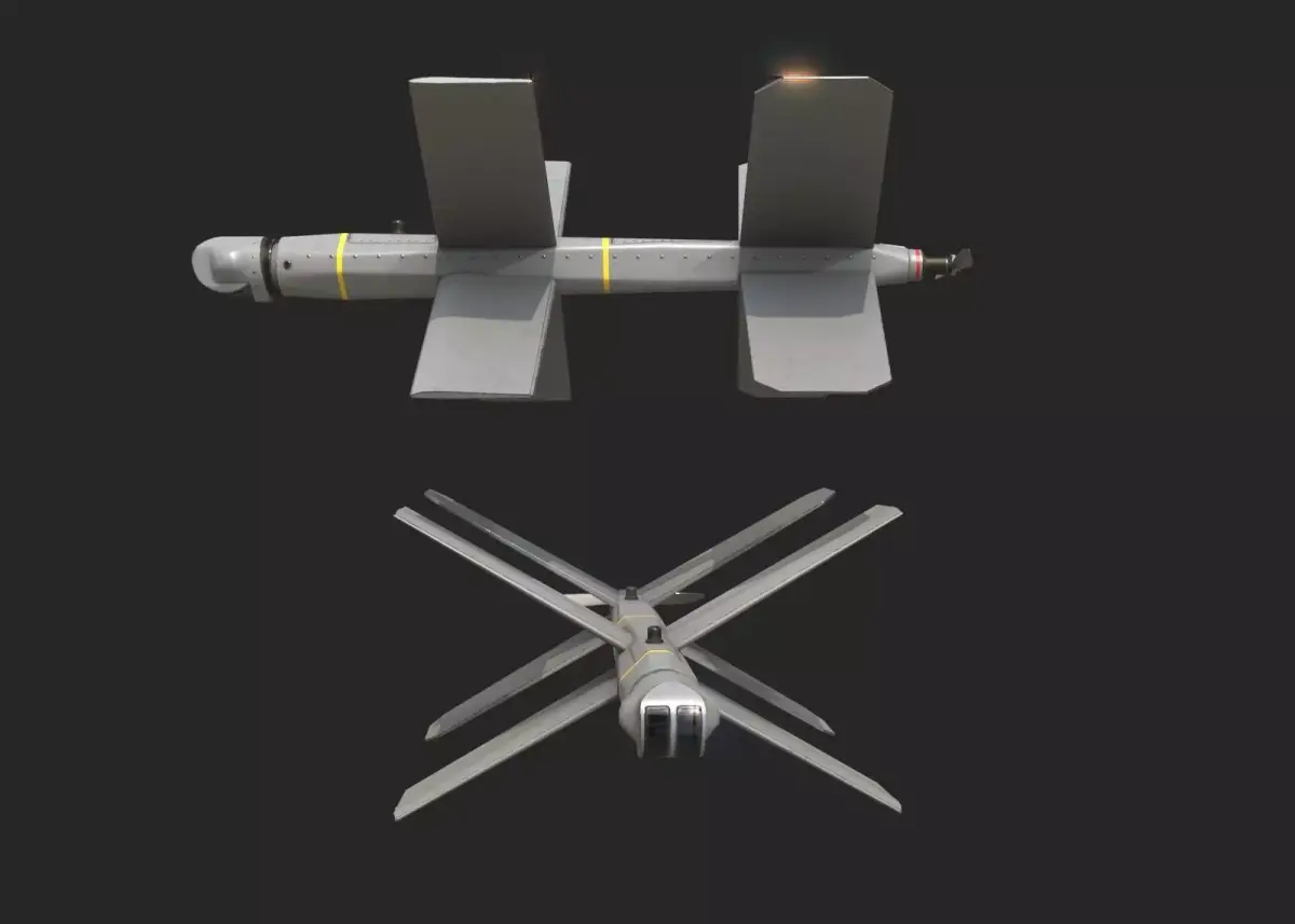 Lancet UAV Drone Lancet3 Loitering Munition Low-poly 3D model