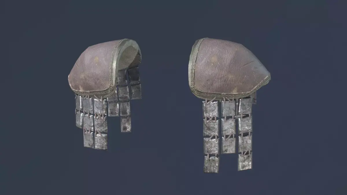 Leather Pauldron Low-poly 3D model