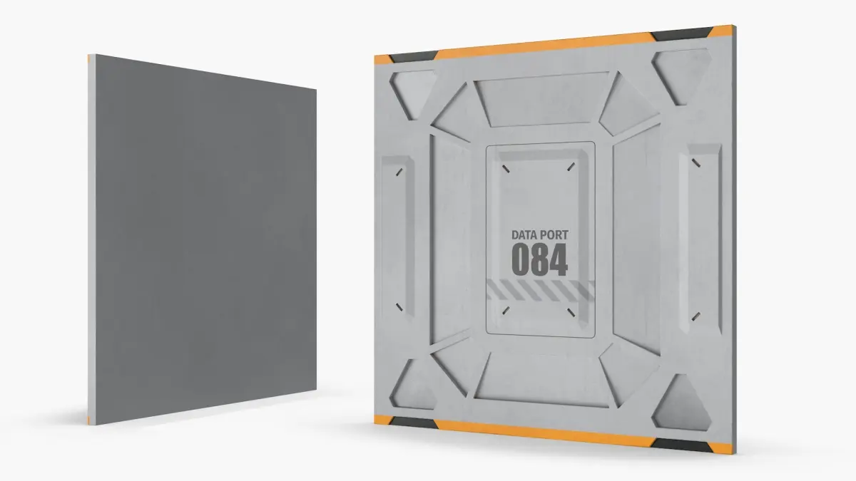Communication Relay Hatch 084 White 3D model