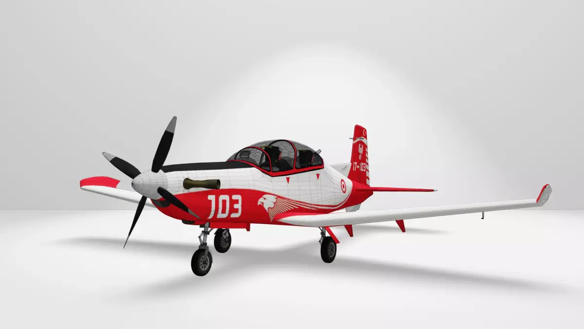 TUSAS Hurkus Aircraft 3D model