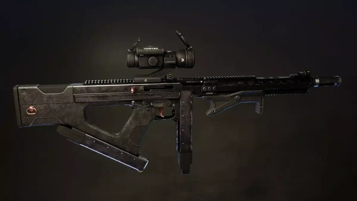 Tactical Thompson SMG Low-poly 3D model