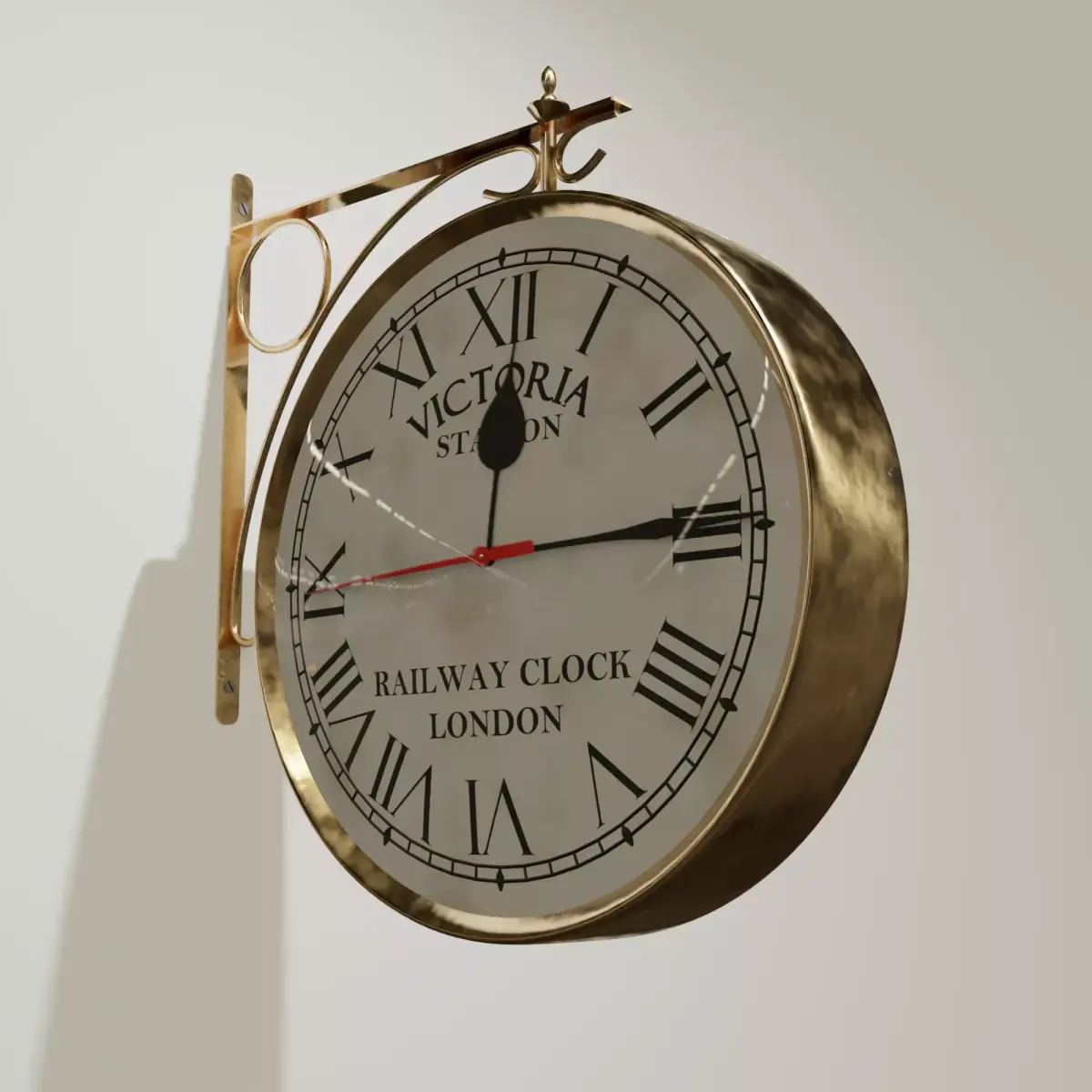 London Railway Clock Free 3D model