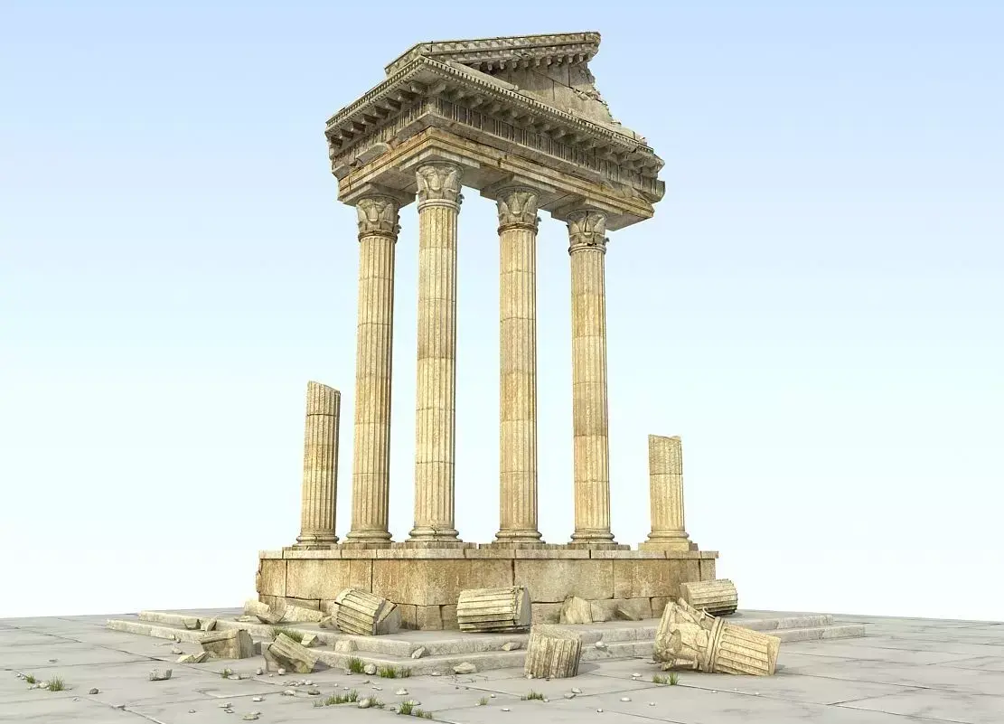 Ancient Greek Ruin Temple 3D model