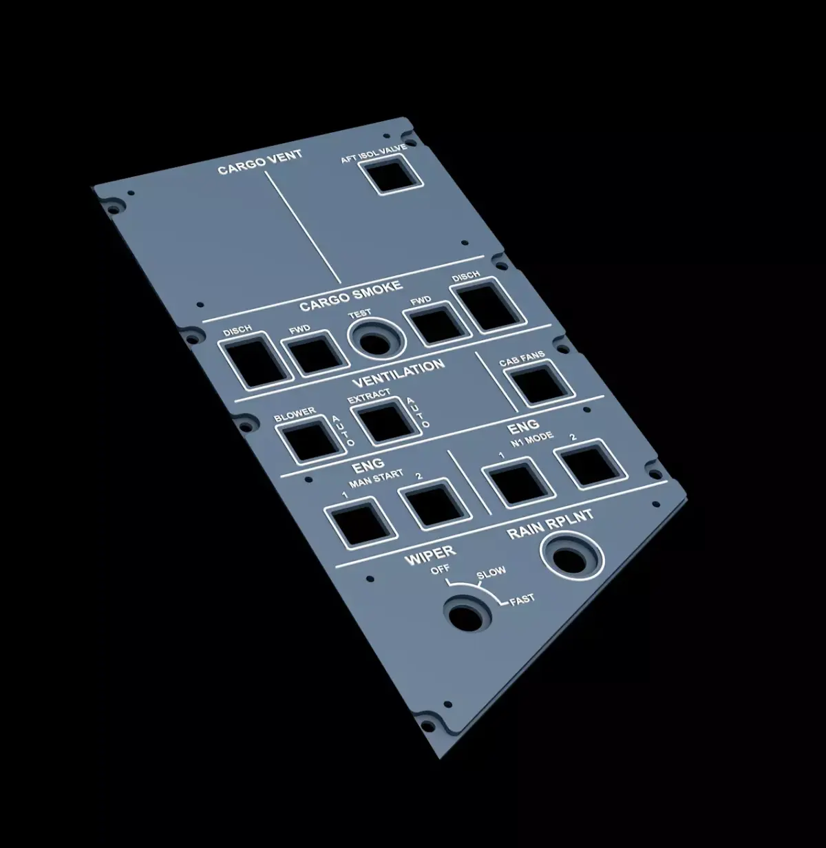 AIRBUS A320 OVERHEAD - CARGO HEAT PANEL 3D print model
