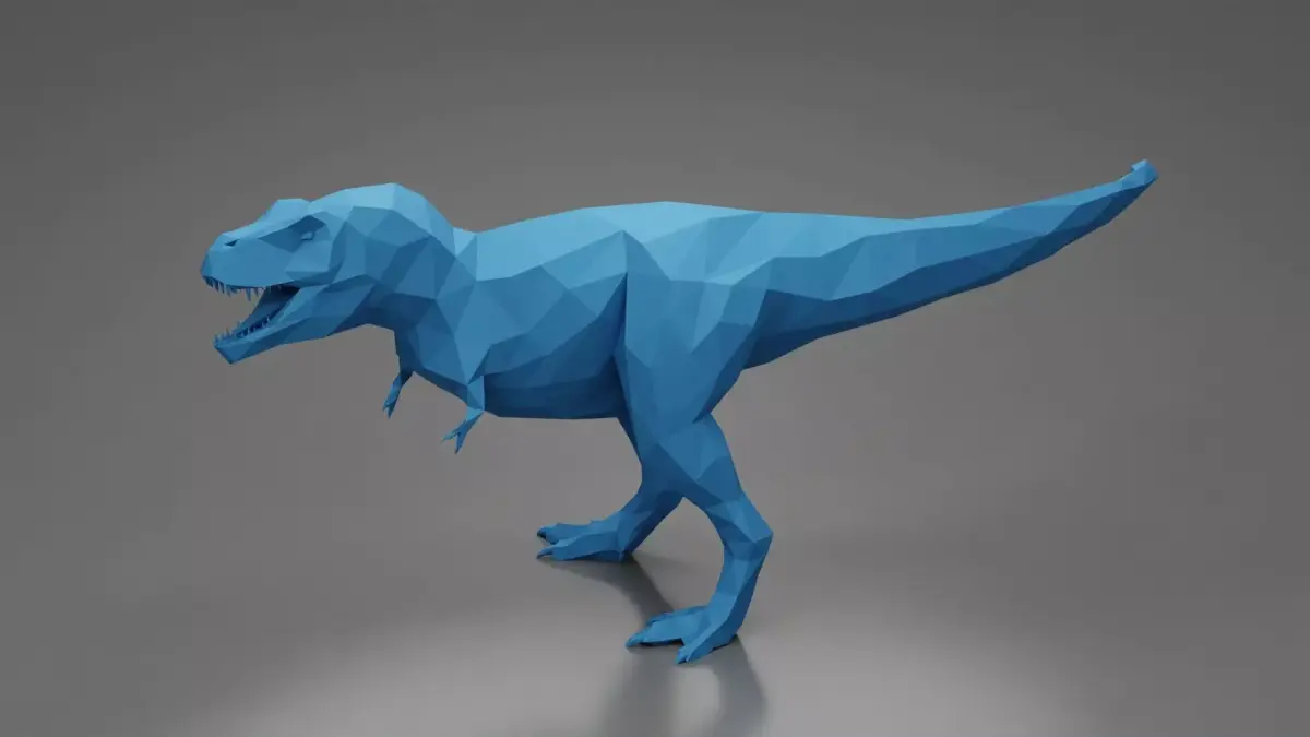 T-Rex 3 lowpoly 3D Print Low-poly 3D model