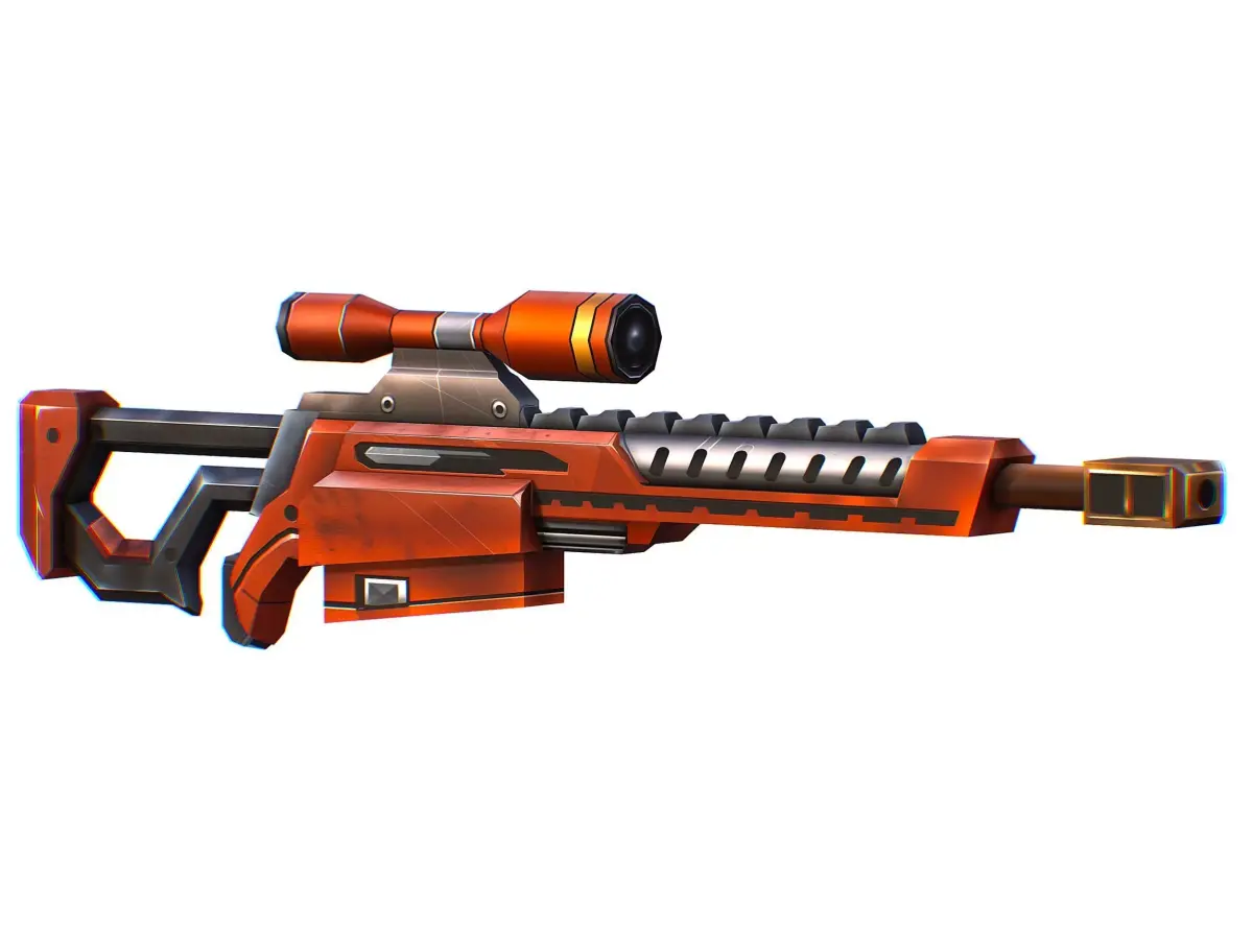 LowPoly Cartoon Sci-Fi Sniper Rifle Future Low-poly 3D model purchase