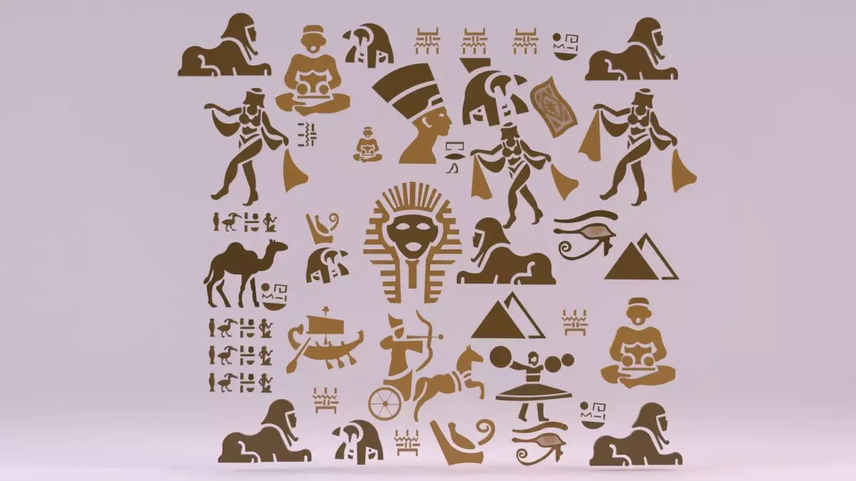 Egyptian Symbols - 029 Low-poly 3D model