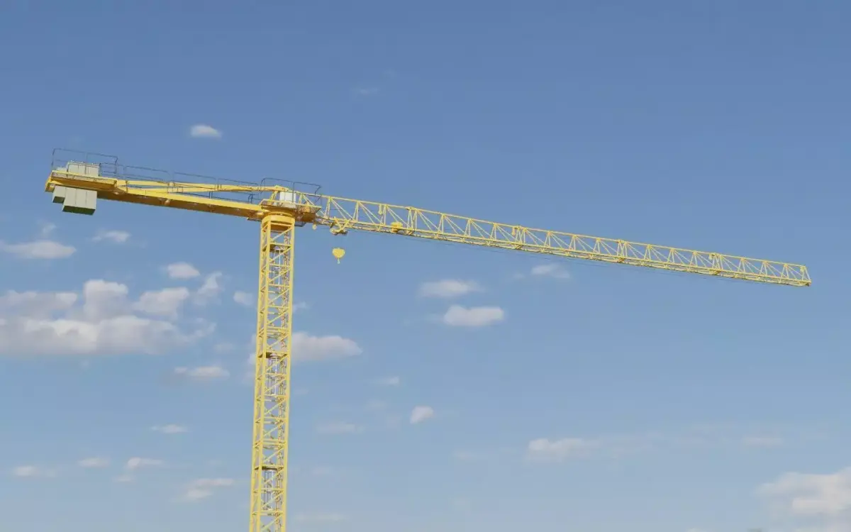 Flat Top Tower Crane 5 - Construction Crane 3D model