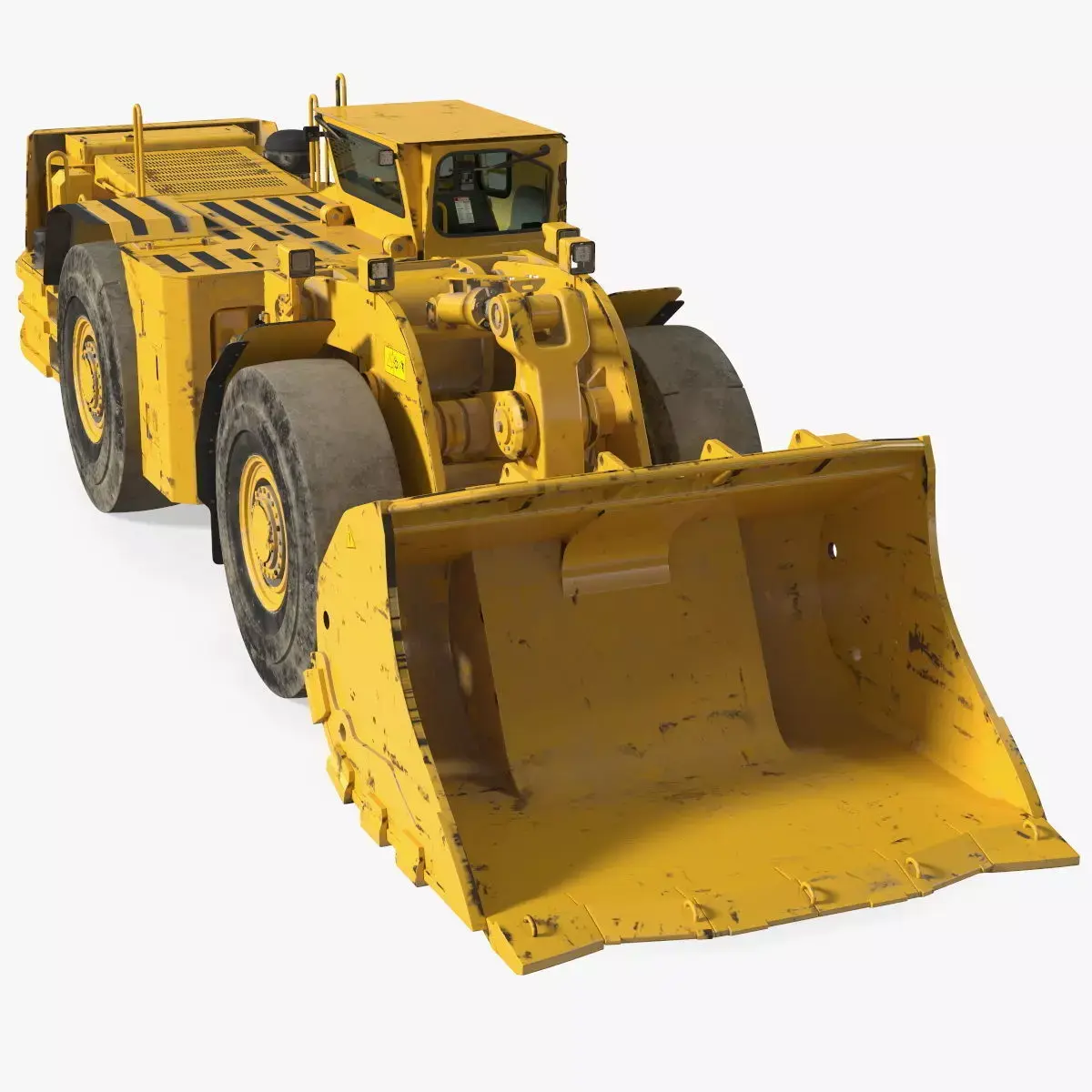 Mining Loader Dirty Rigged for Cinema 4D 3D model