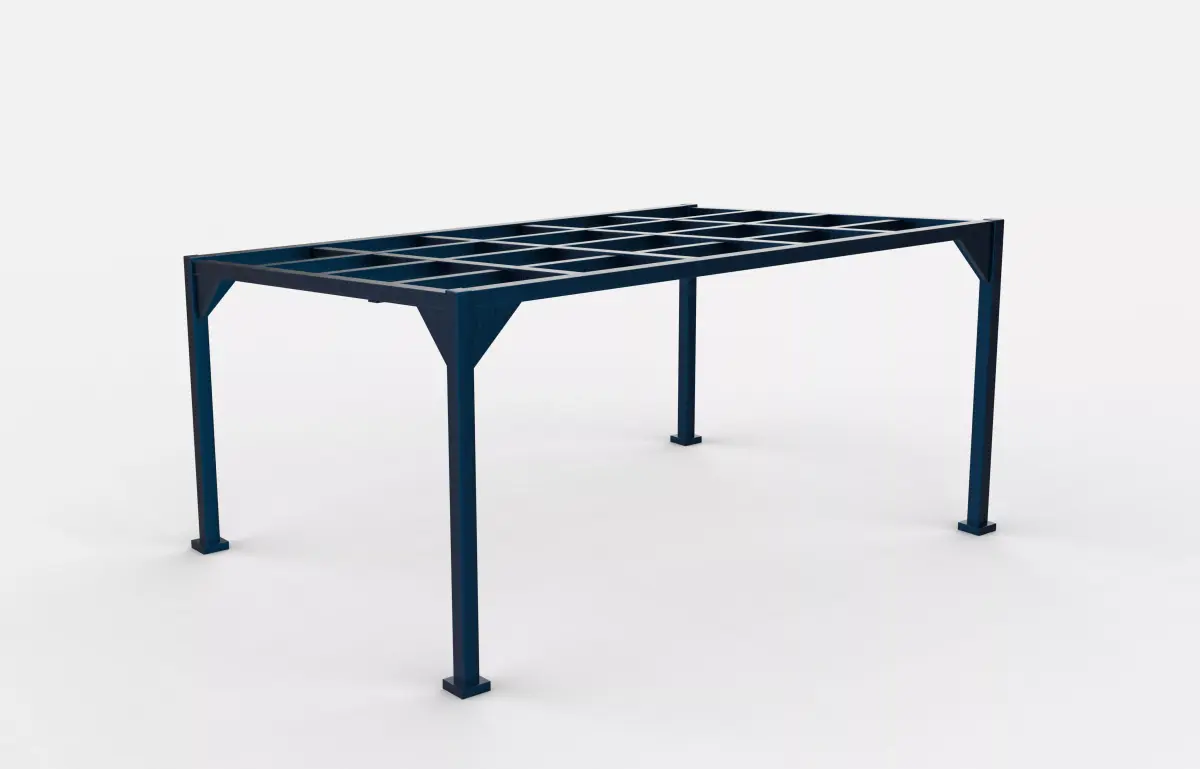 steel frame carport 02 3D model
