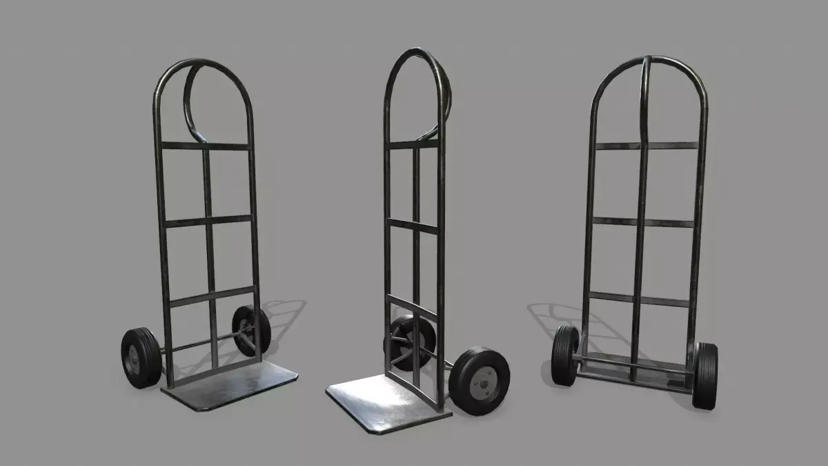 Trolley hand truck Low-poly 3D model purchase
