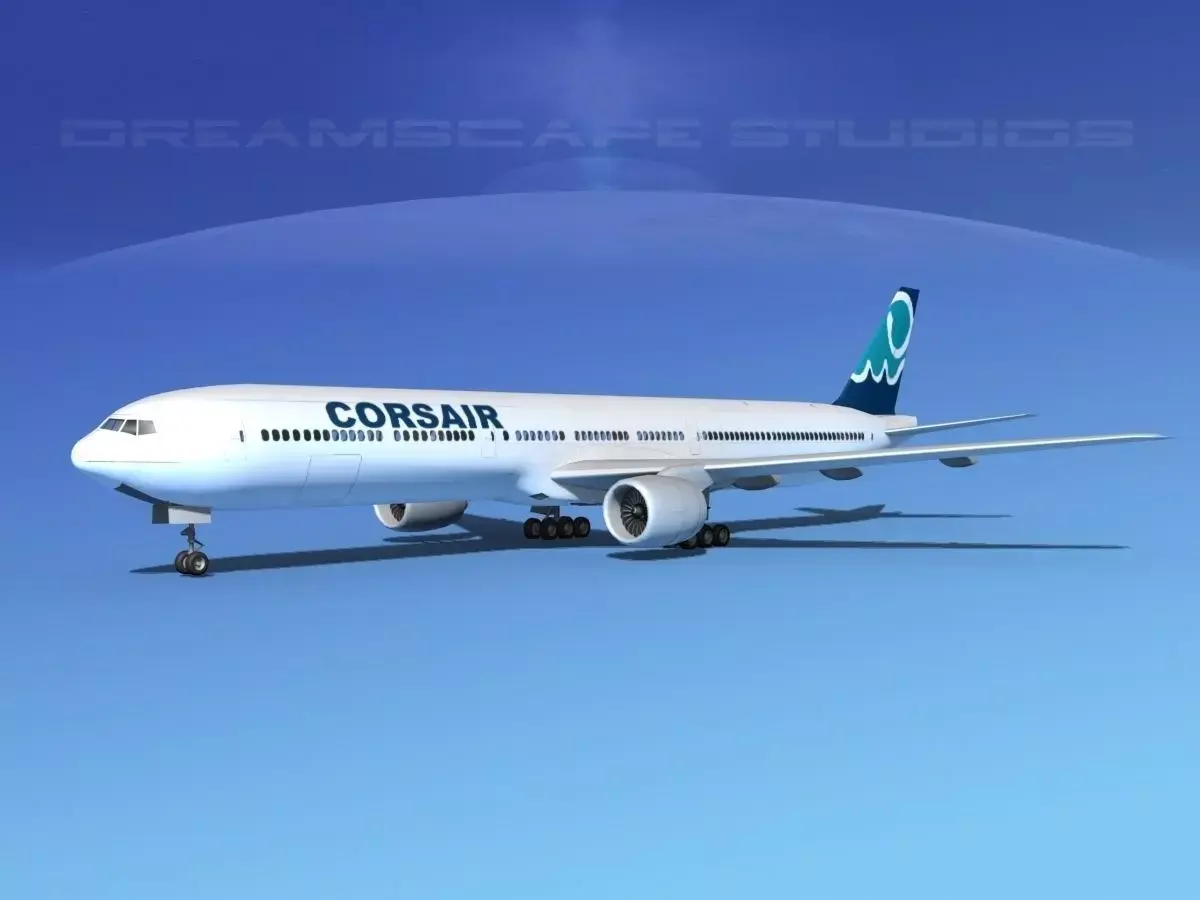 Boeing 777-300 Corsair  3D model
