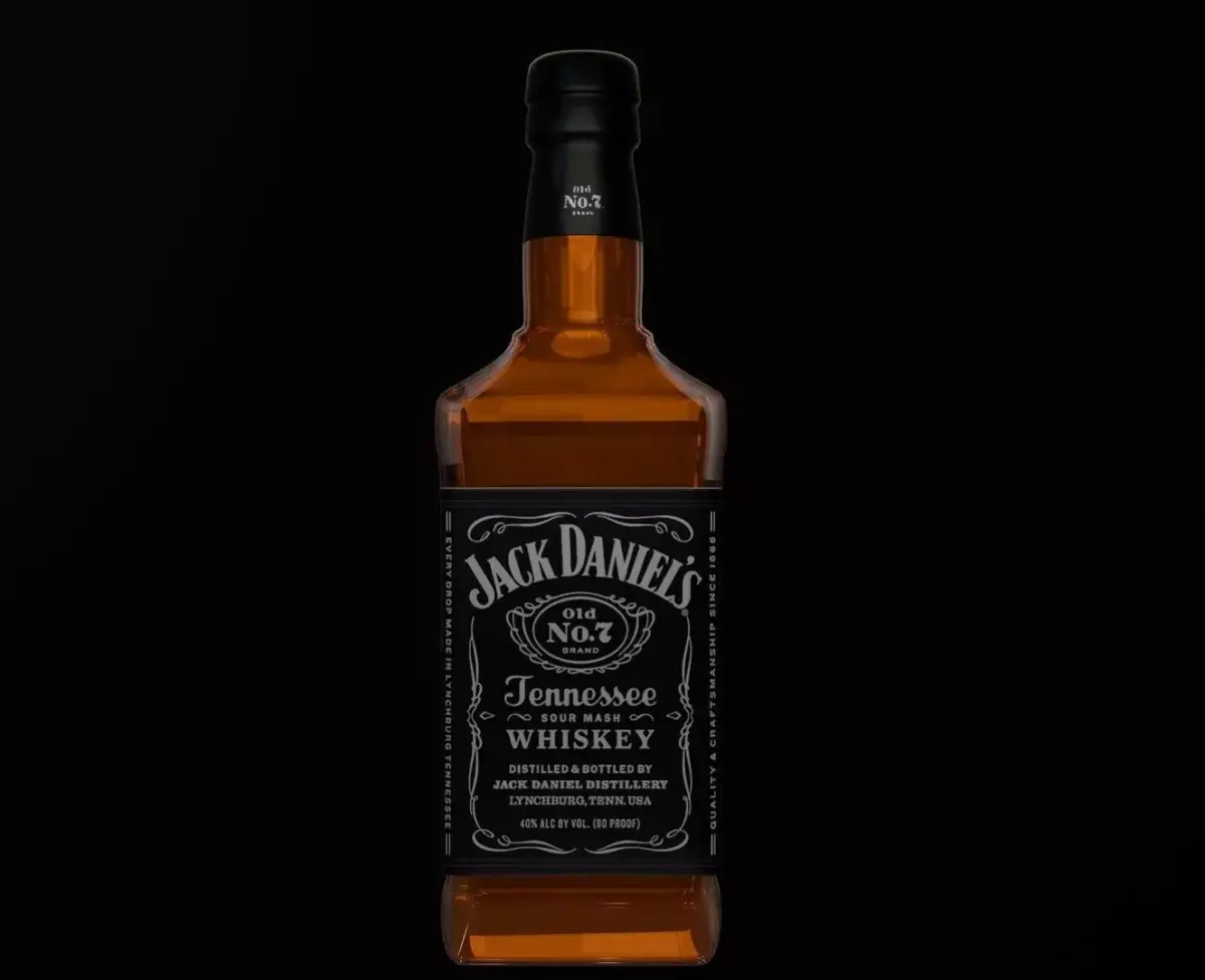 WHISKEY JACK DANIELS Free low-poly 3D model