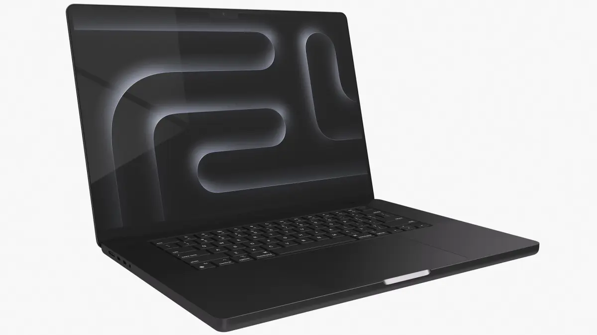 Apple MacBook Pro 16 M5 2025 Space Black Rigged 3D model