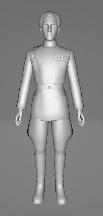 STAR WARS Grand Moff Tarkin - Low Poly Game - FBX MODEL Low-poly 3D model