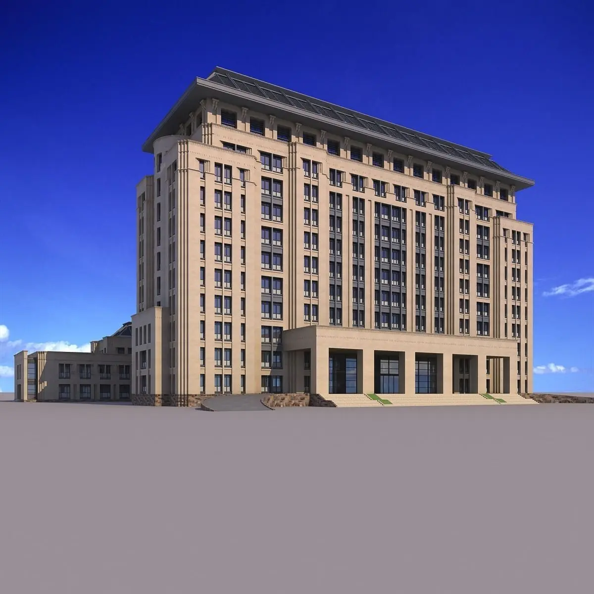 Classical office building 3D model