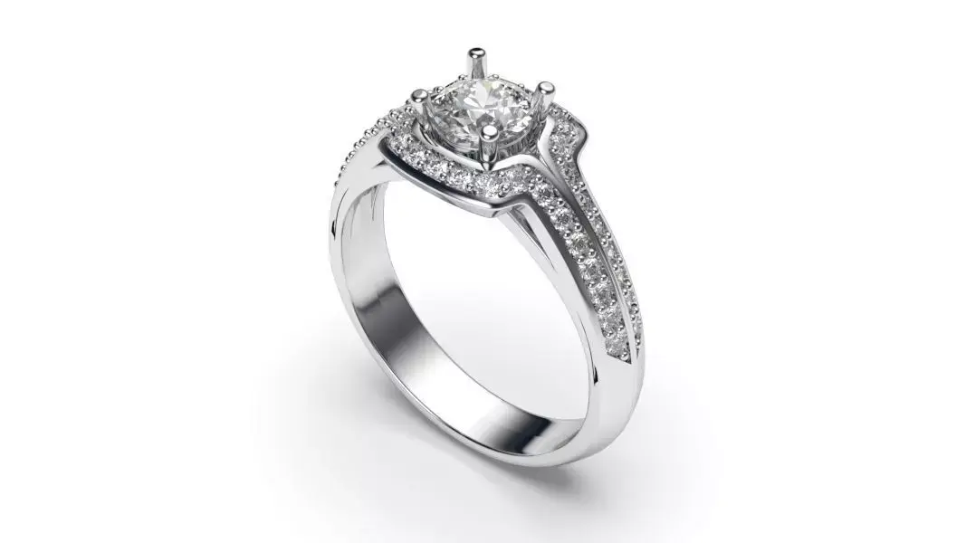 solitaire with ring sizes  8 part S63 3D print model