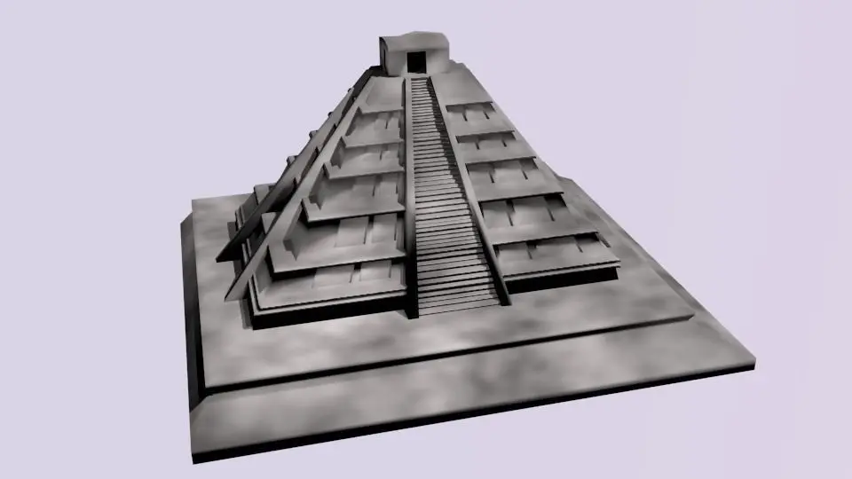 Mayan Pyramid Low-poly 3D model