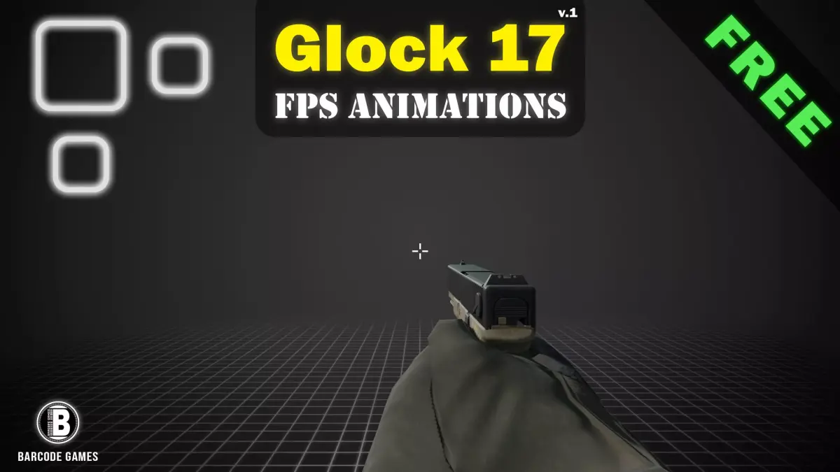Glock 17 - FPS Weapon Animations Free low-poly 3D model