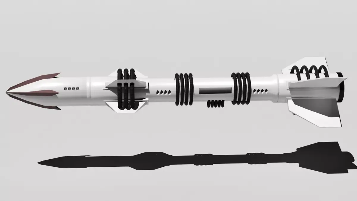 Missle rocket launcher Low-poly 3D model