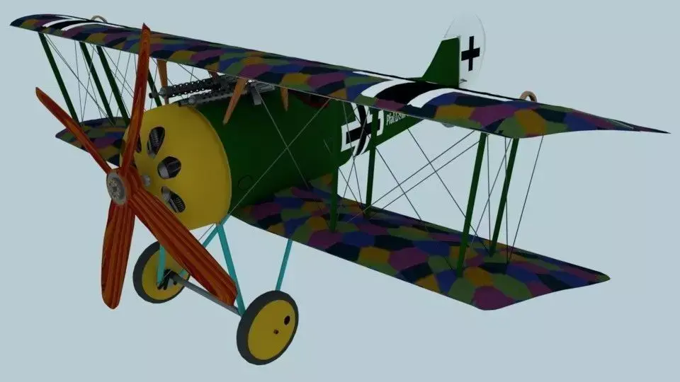 Pfaltz D VIII Low-poly 3D model