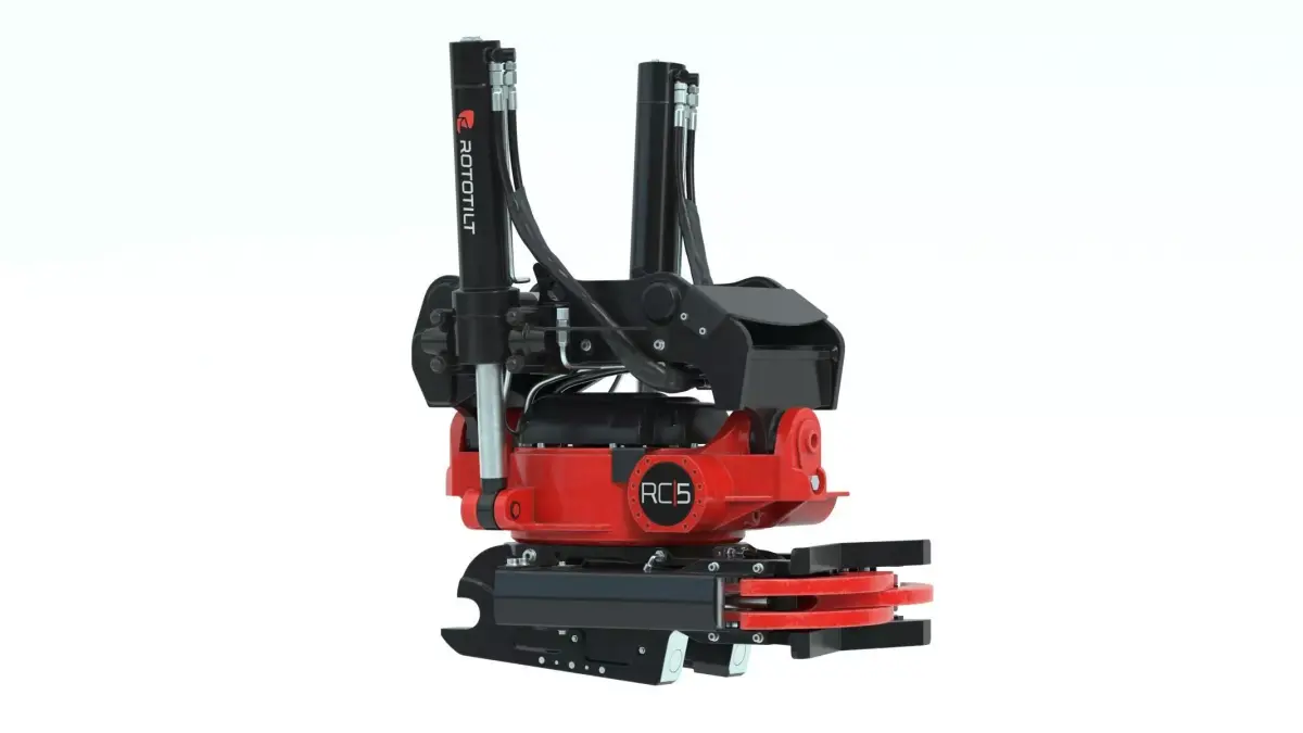 Rototilt RC5 Tiltrotator Excavator Attachment 3D model
