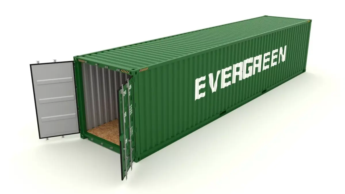 Shipping Container Evergreen 3D model purchase