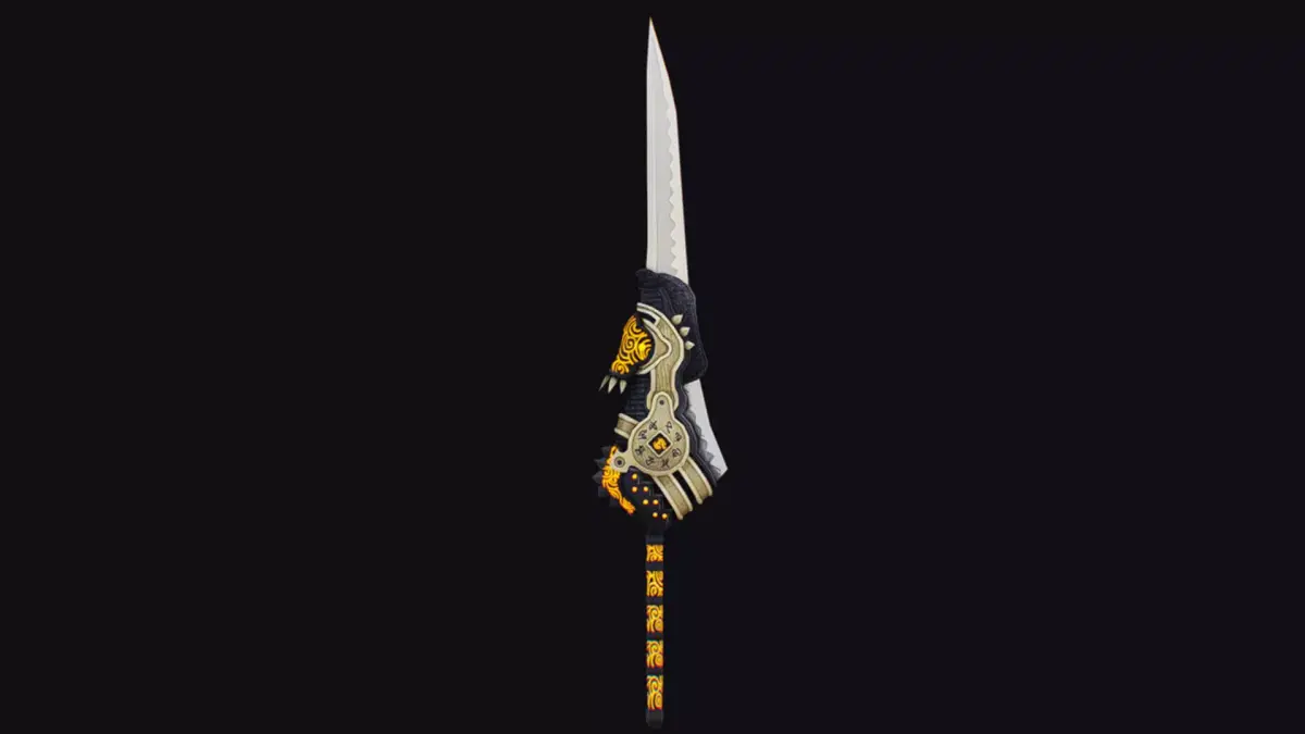 Sword Magical Cutting Fantasy Melee Dagger Iron Blade Saber Gold Low-poly 3D model purchase