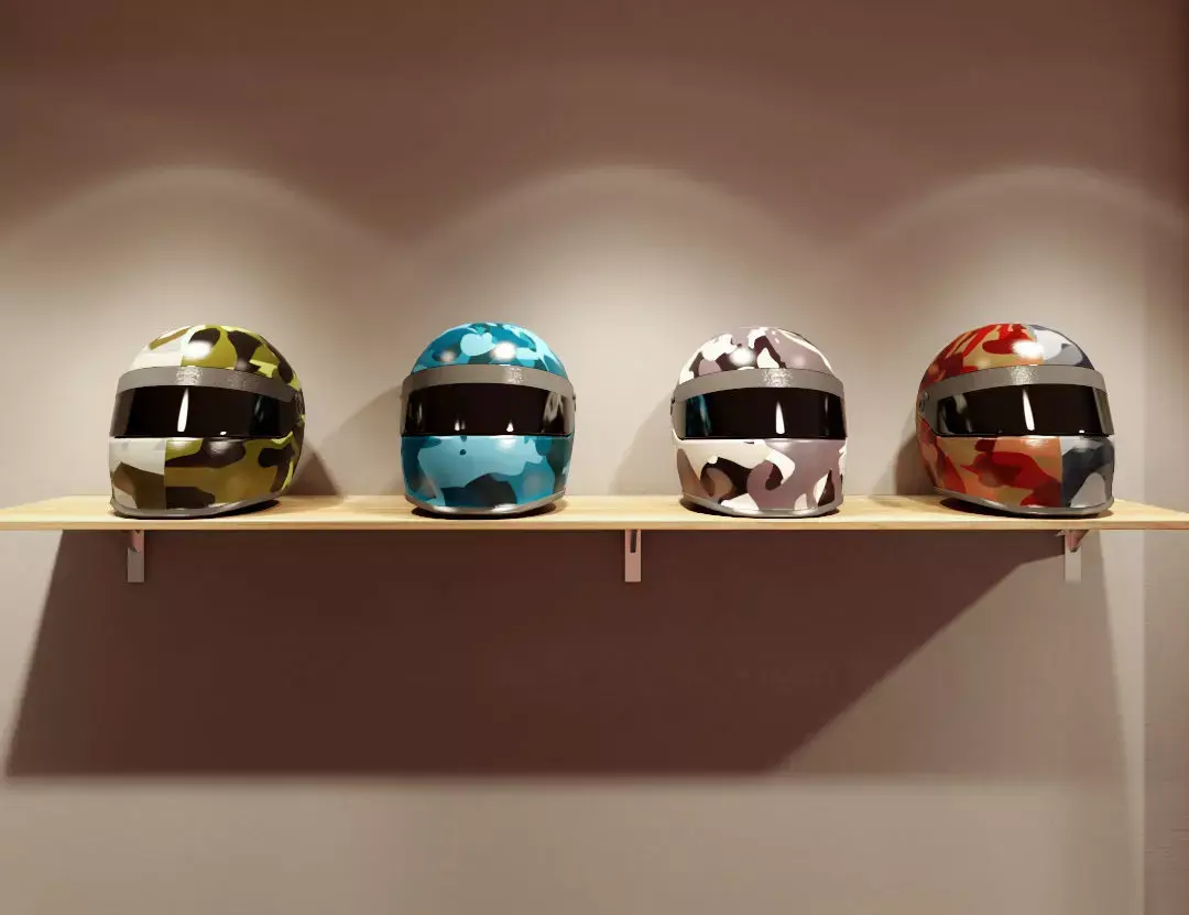 Camouflage Helmet Model 3D model