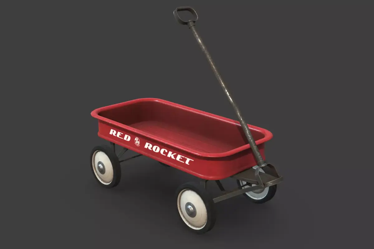 Toy Cart Low-poly 3D model