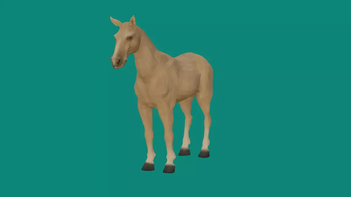 loepoly horse 3d model 3D model