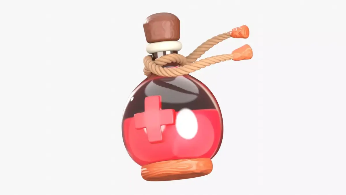 Health Potion 3D Illustration 3D model