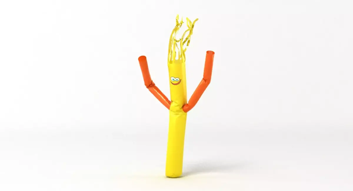 Skydancer 2 orange toy stick 3D model