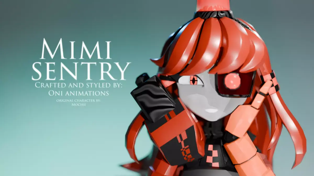 Mimi sentry in the style of Oni Animations Free 3D model