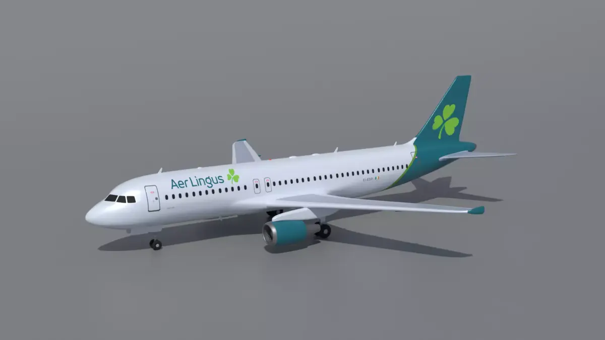 Airbus A320 Aer Lingus Airlines 3D model 3D model