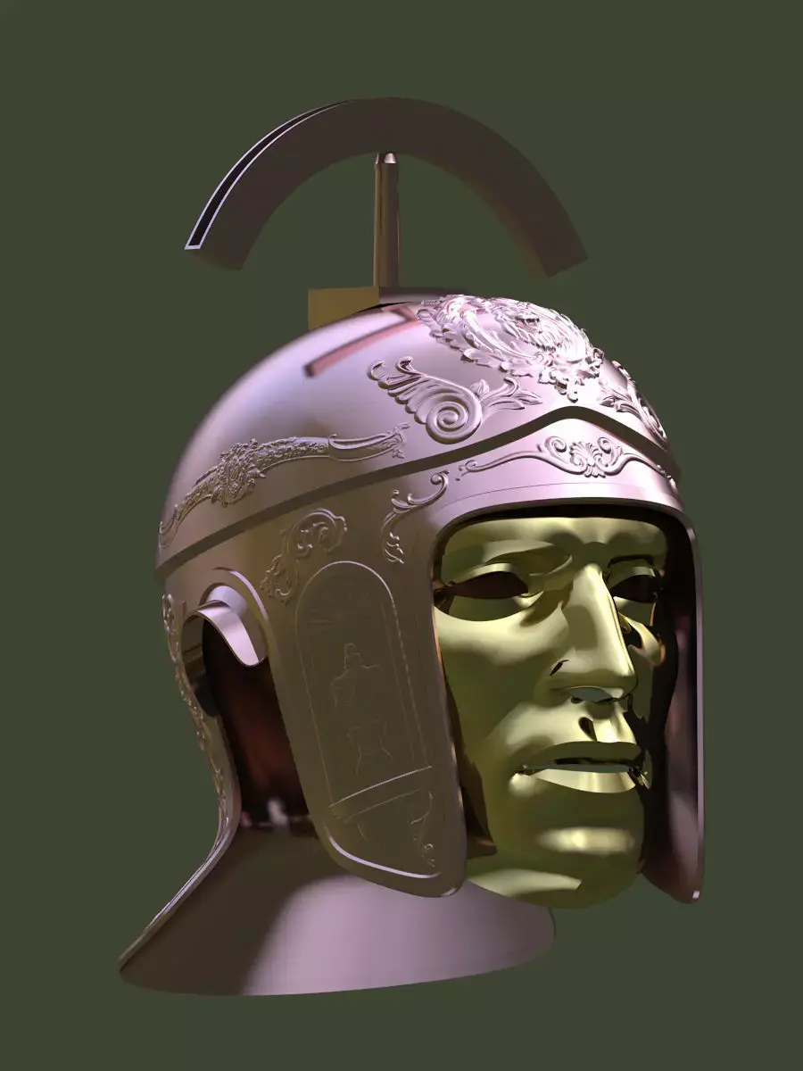 Roman General Helmet Mask Lorica Musculata Shin Guards Bracer 3D print model