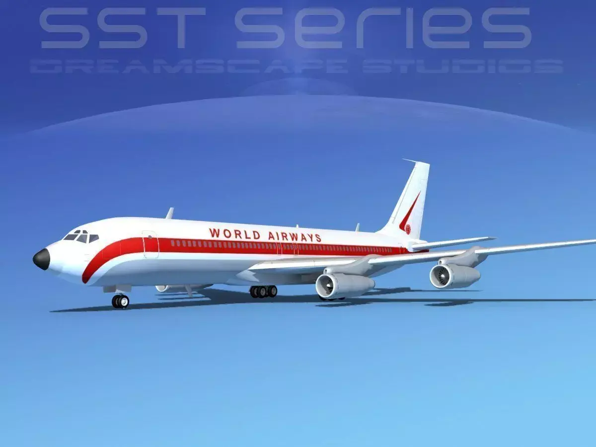 Boeing 707-320 SS World Airways 3D model