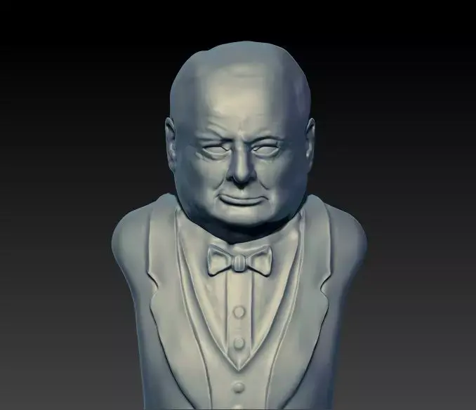 Churchill Bust Ready for 3D printing 3D print model purchase